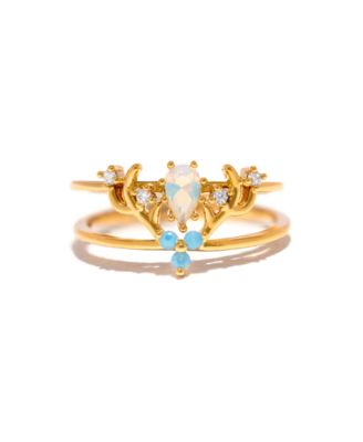 Harry Potter Patronus Crystal Ring Set
