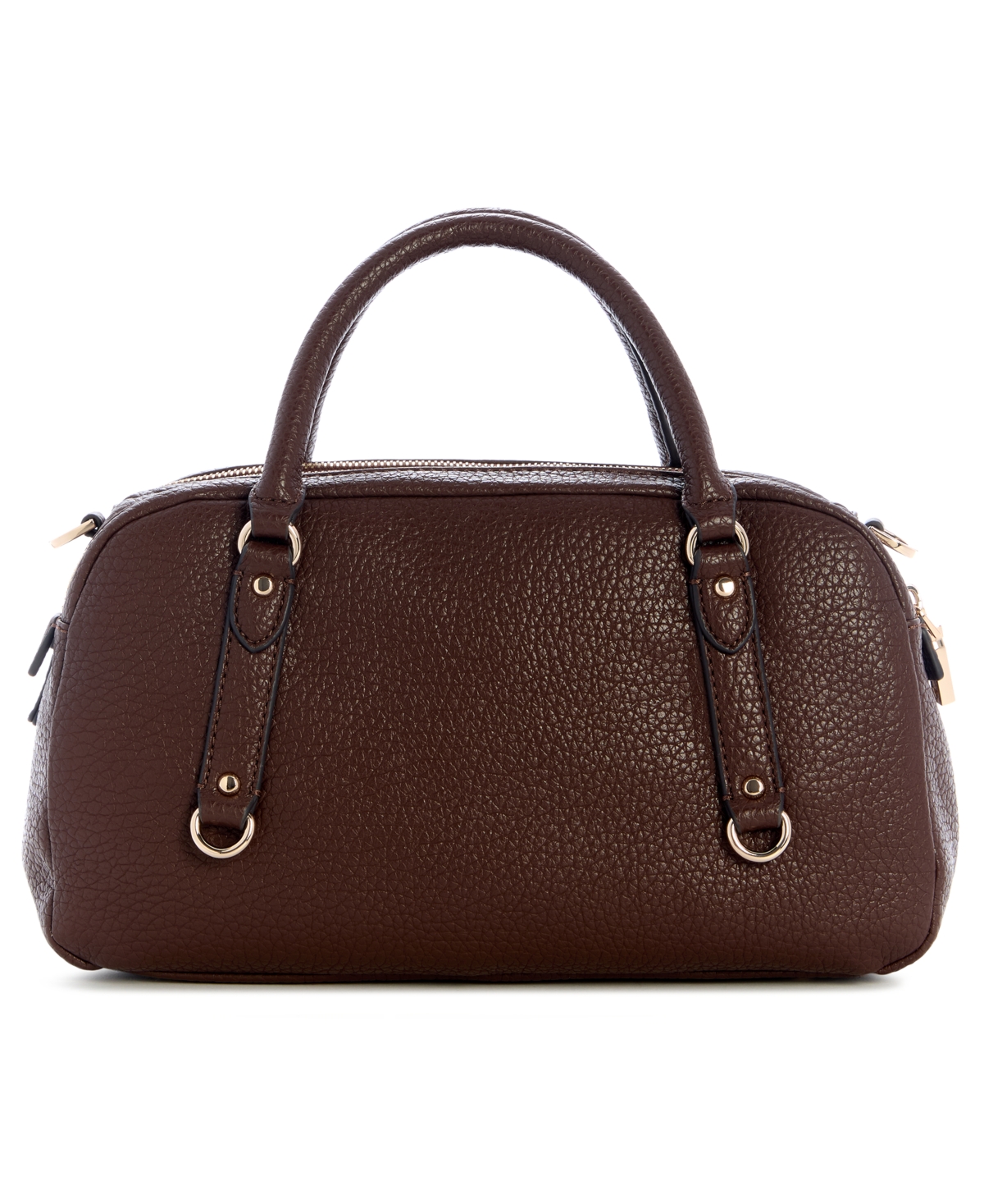 Guess Marsha Medium Box Satchel Bag In Brown