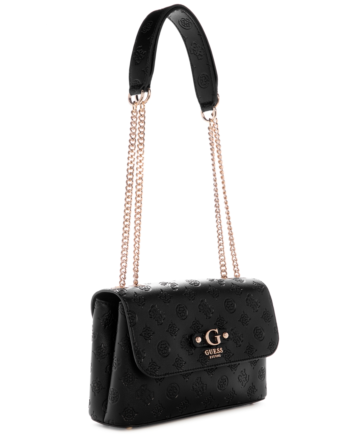 Guess Dita Convertible Xbody Flap Bag In Black