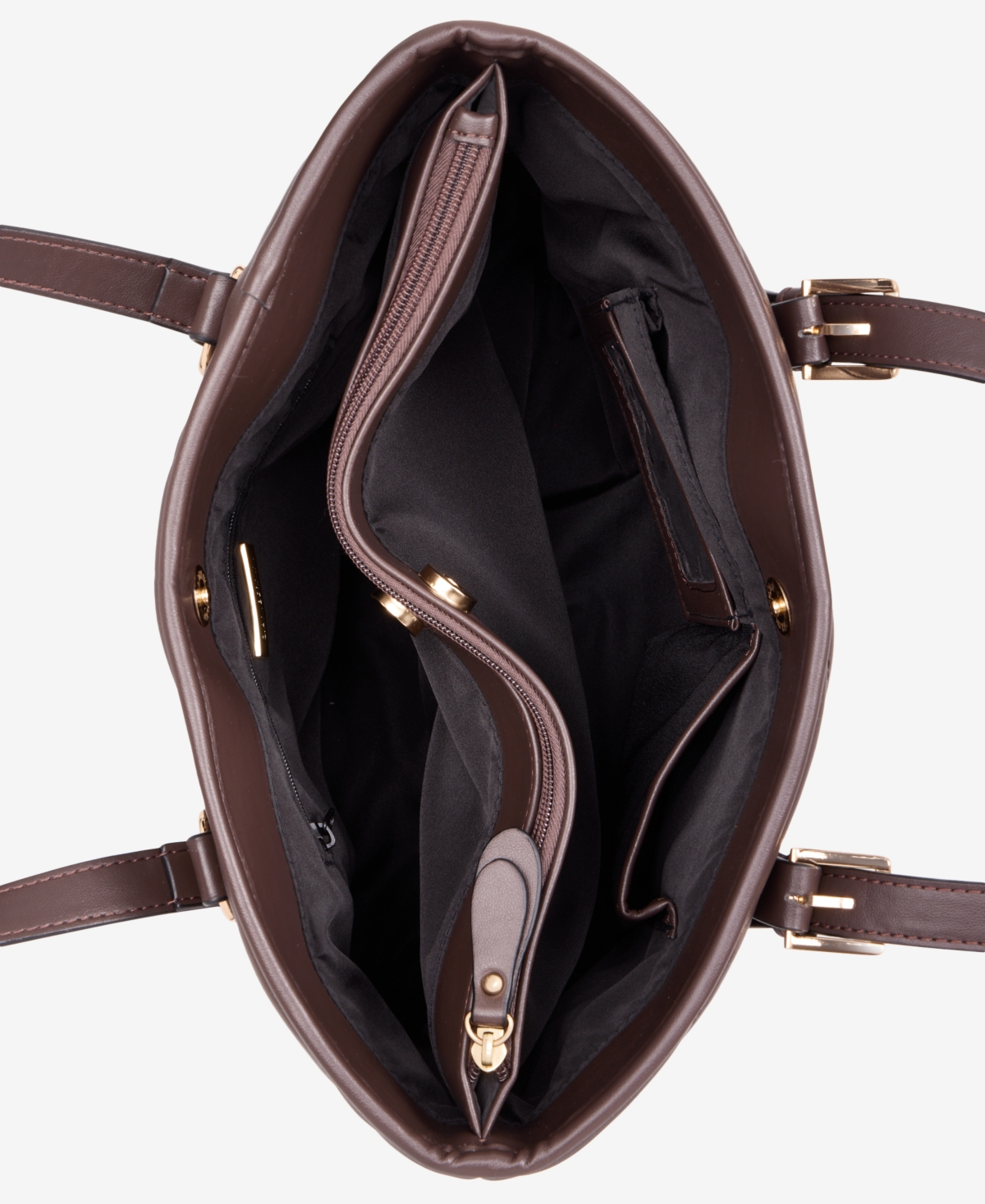 Giani Bernini Large Quilted Tulip Tote, Exclusively At Macy's In Brown