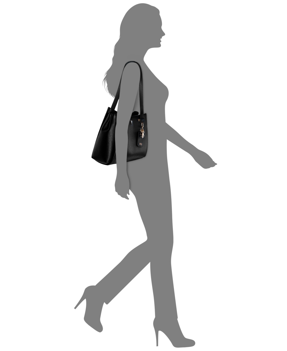 Guess Evie Girlfriend Medium Carryall Bag In Black