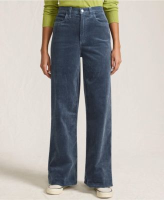 Petite High Rise Wide Leg Corduroy Pants