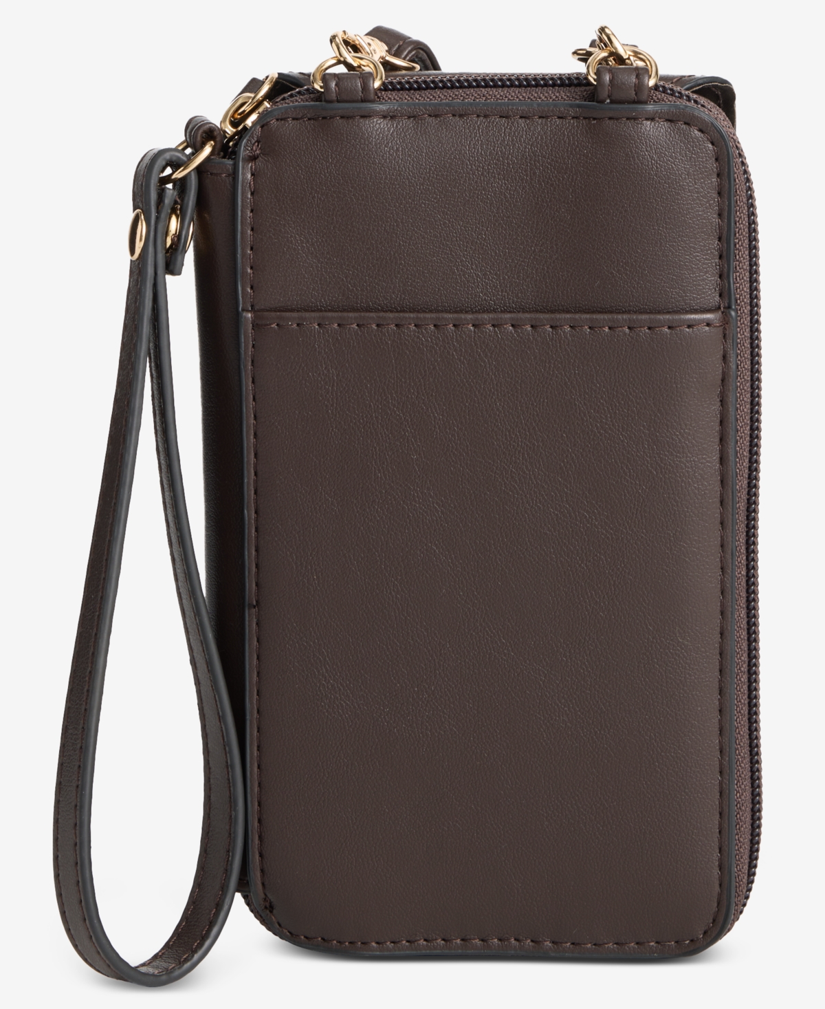 Giani Bernini Softy Leather Tech Crossbody Wallet, Exclusively At Macy's In Brown