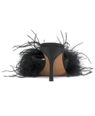 Women's Paelly High-Heel Feathered Dress Sandals