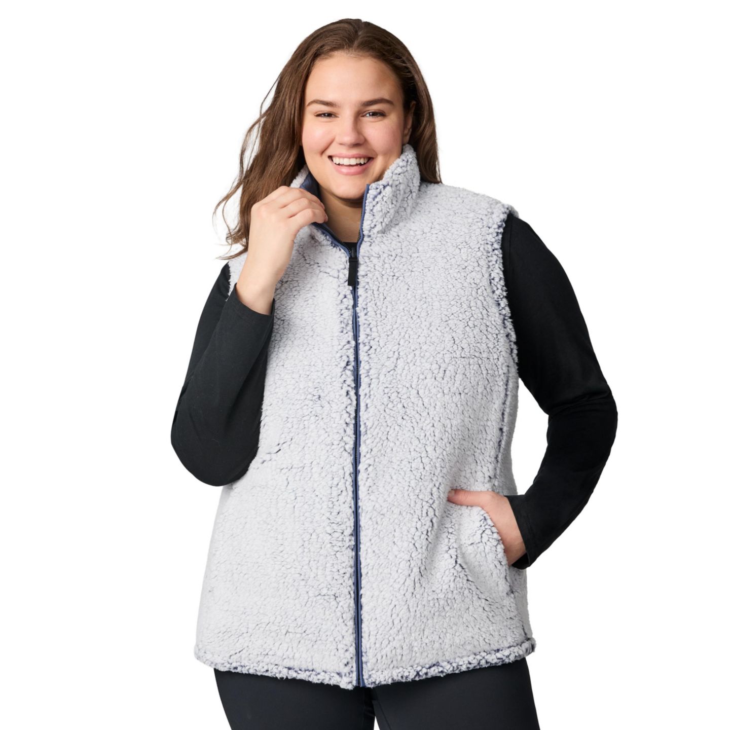 Женский жилет Free Country Plus Size Expedition II Stratus Lite Reversible Vest, цвет: Индиго — фото 2