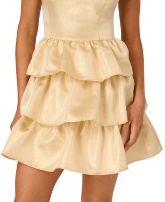 Women's Metallic Jacquard Mini Dress