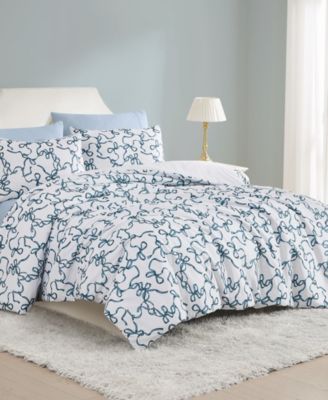 Printed Bow Whimsy 2-Pc. Comforter Set, Twin/Twin XL