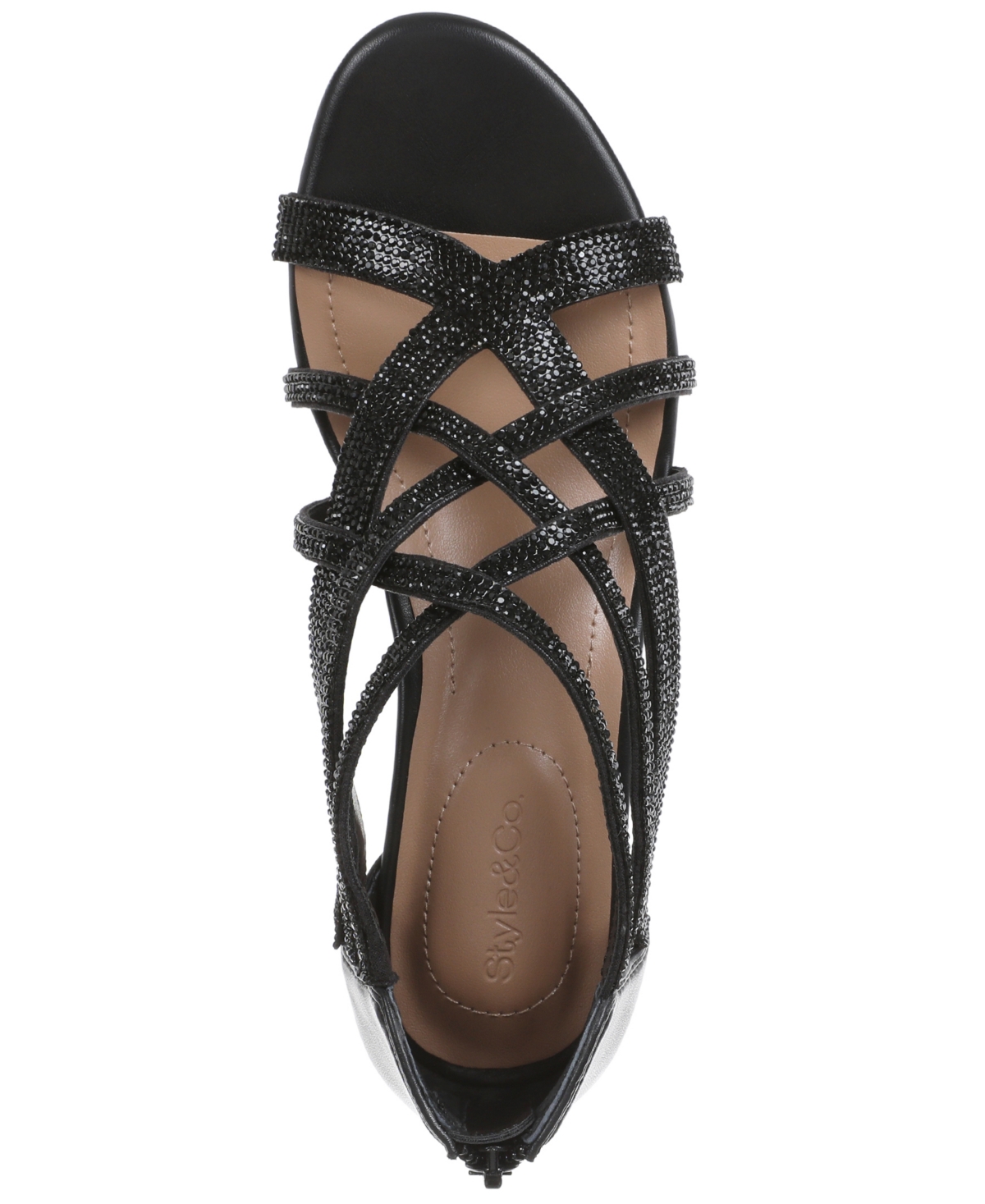 Style & Co Women's Gabbii Wedge Sandals, Macy's Exclusive In Black
