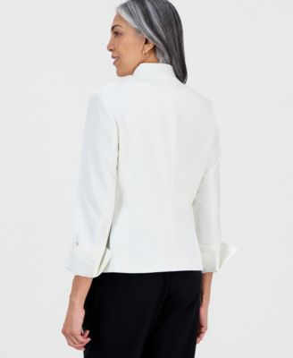 Women's Three-Button Long-Sleeve Jacket, Regular & Petite