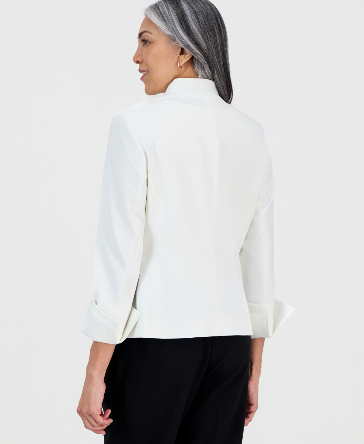 Kasper Women's Three-button Long-sleeve Jacket In White