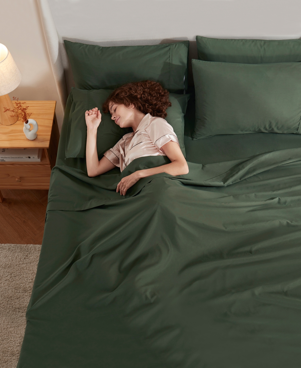 Nestl Extra Deep Pocket 7-pc. Sheet Set, King Split In Green