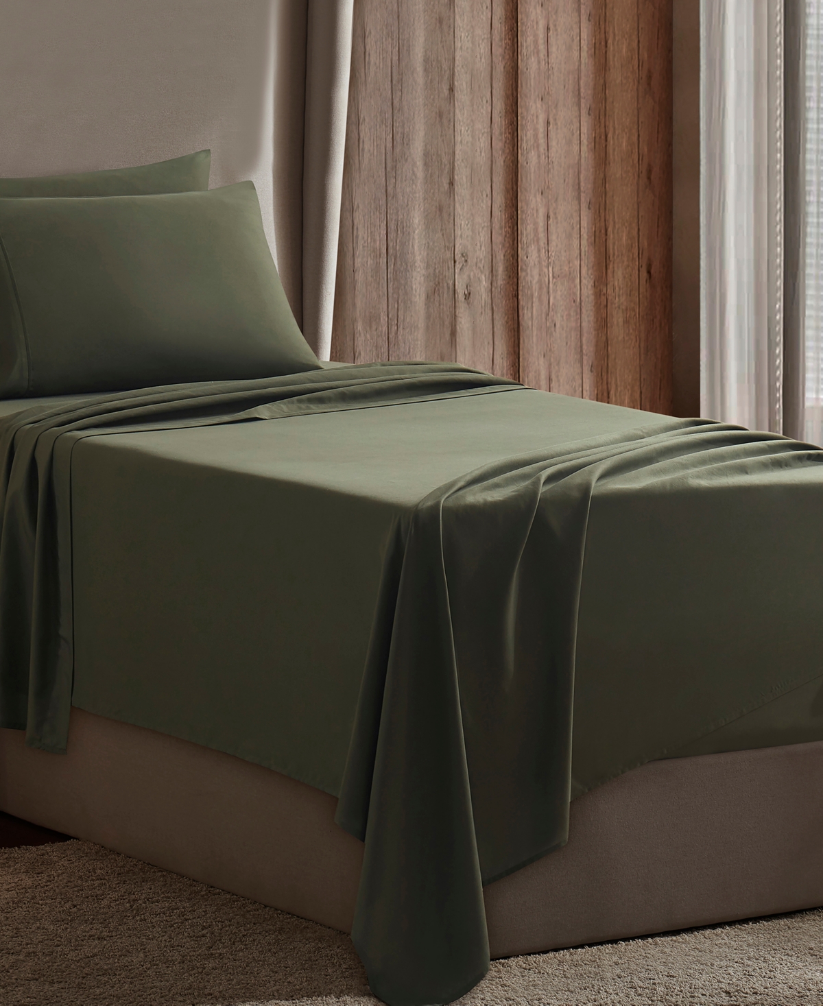 Nestl Extra Deep Pocket 4-pc. Sheet Set, Twin In Green