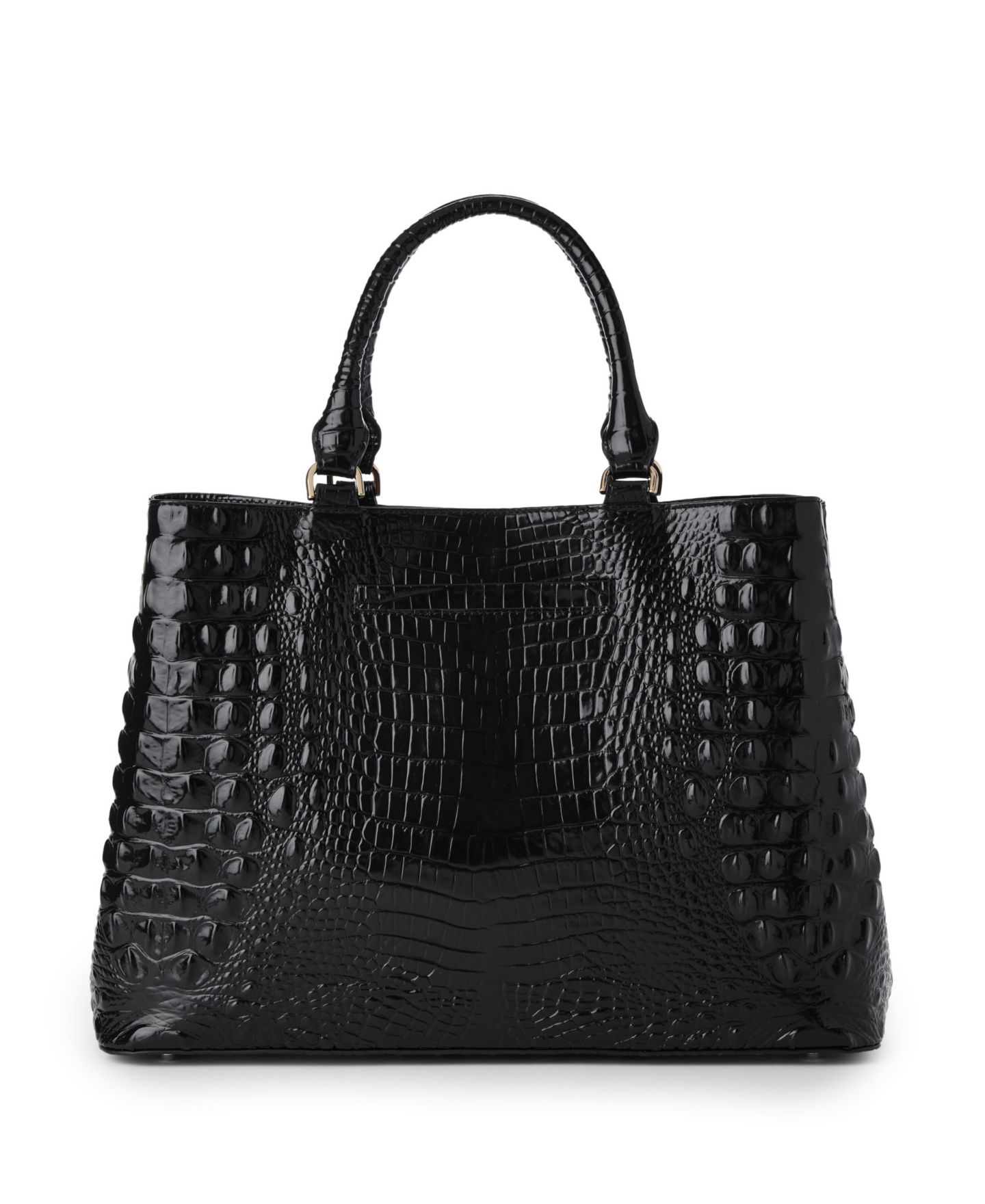Женская сумка Brahmin Denise Extra-Large Leather Carryall Satchel, цвет: Чёрный — фото 2