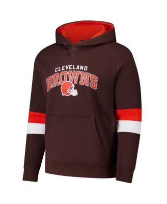 Men's Brown/Orange Cleveland Browns Adaptive Faceoff Pullover Hoodie