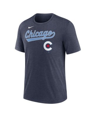Men's Heather Navy Chicago Cubs City Connect Tri-Blend Dri-FIT T-Shirt