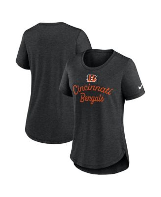 Nike - Women's Black Cincinnati Bengals Script Tri-Blend T-Shirt