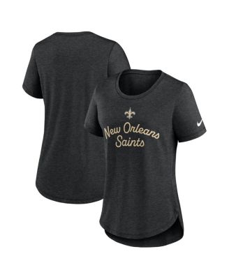 Nike - Women's Black New Orleans Saints Script Tri-Blend T-Shirt