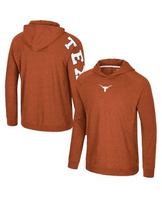 Colosseum - Men's Texas Orange Texas Longhorns Back in Business Long Sleeve Raglan Hooded T-Shirt