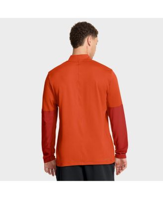 Men's Orange Clemson Tigers One Goal Performance Half-Zip Pullover Sweatshirt