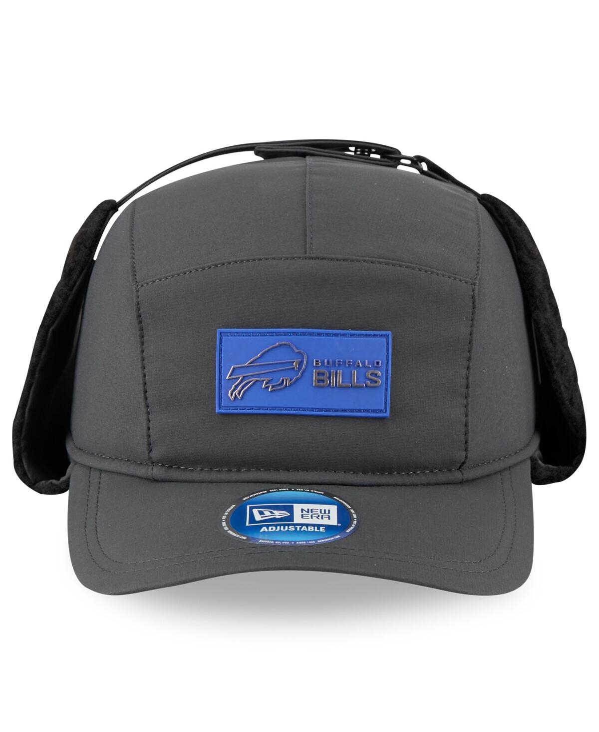 New Era Men's Charcoal Buffalo Bills 2025 Sideline Cold Weather Runner Dog Ear Adjustable Hat In Gray