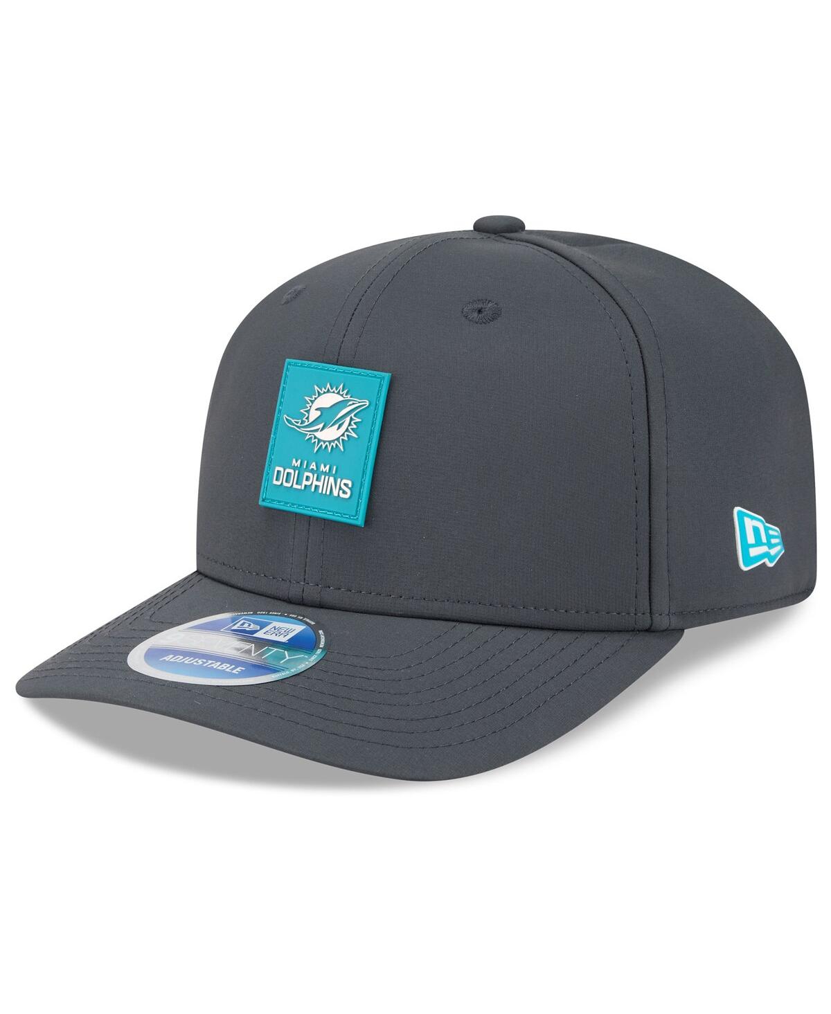 New Era Men's Charcoal Miami Dolphins 2025 Sideline Cold Weather 9SEVENTY Adjustable Hat
