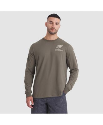 Nike - Men's Olive Arizona Cardinals 2025 Salute to Service Sideline Long Sleeve T-Shirt
