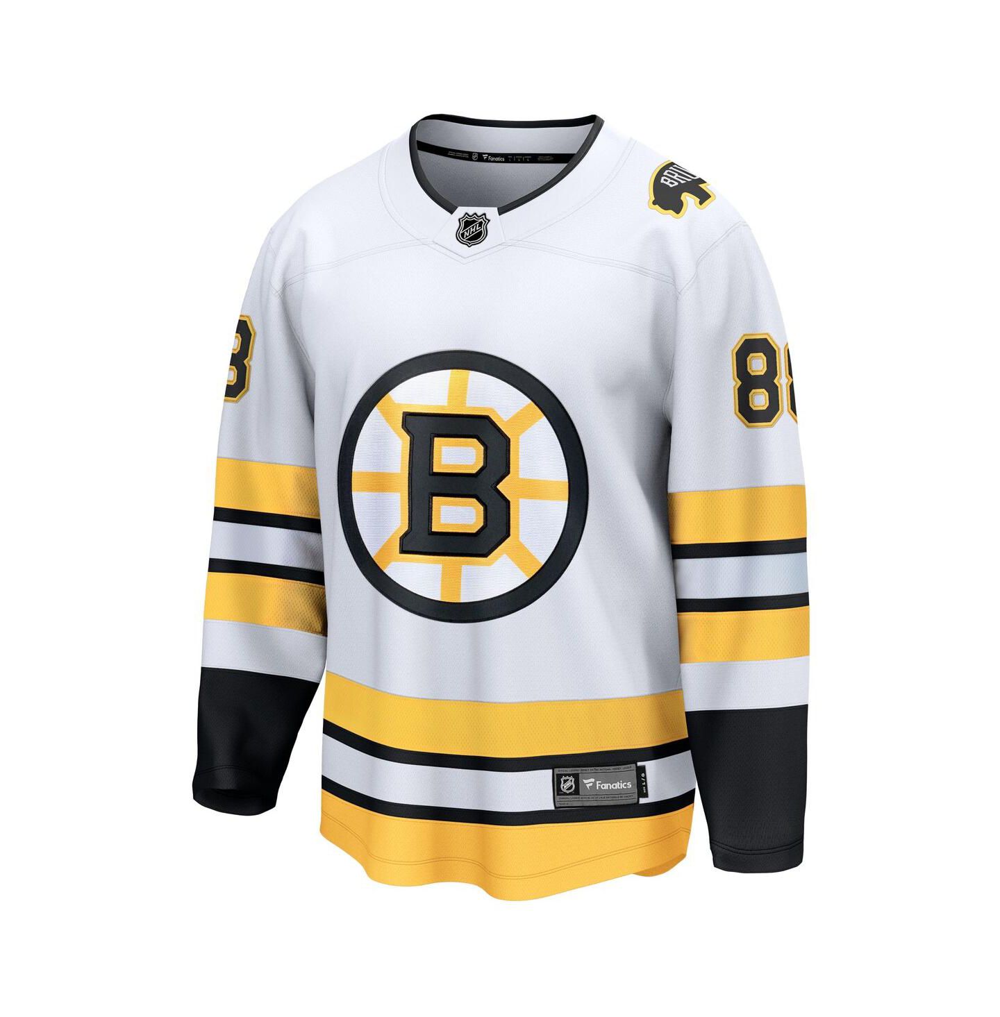 Мужской топ Fanatics David Pasternak White Boston Bruins Away Breakaway Player Jersey — фото 2