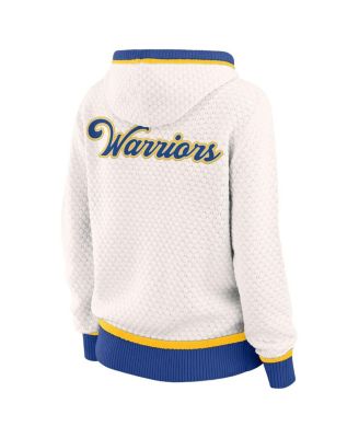 Women's Cream Golden State Warriors Plus Size Hoodie Sweater