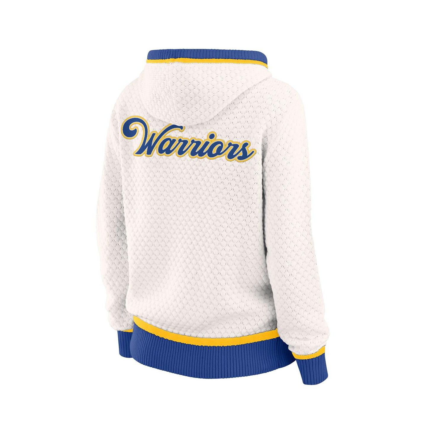 Женское худи WEAR by Erin Andrews Cream Golden State Warriors Plus Size — фото 3