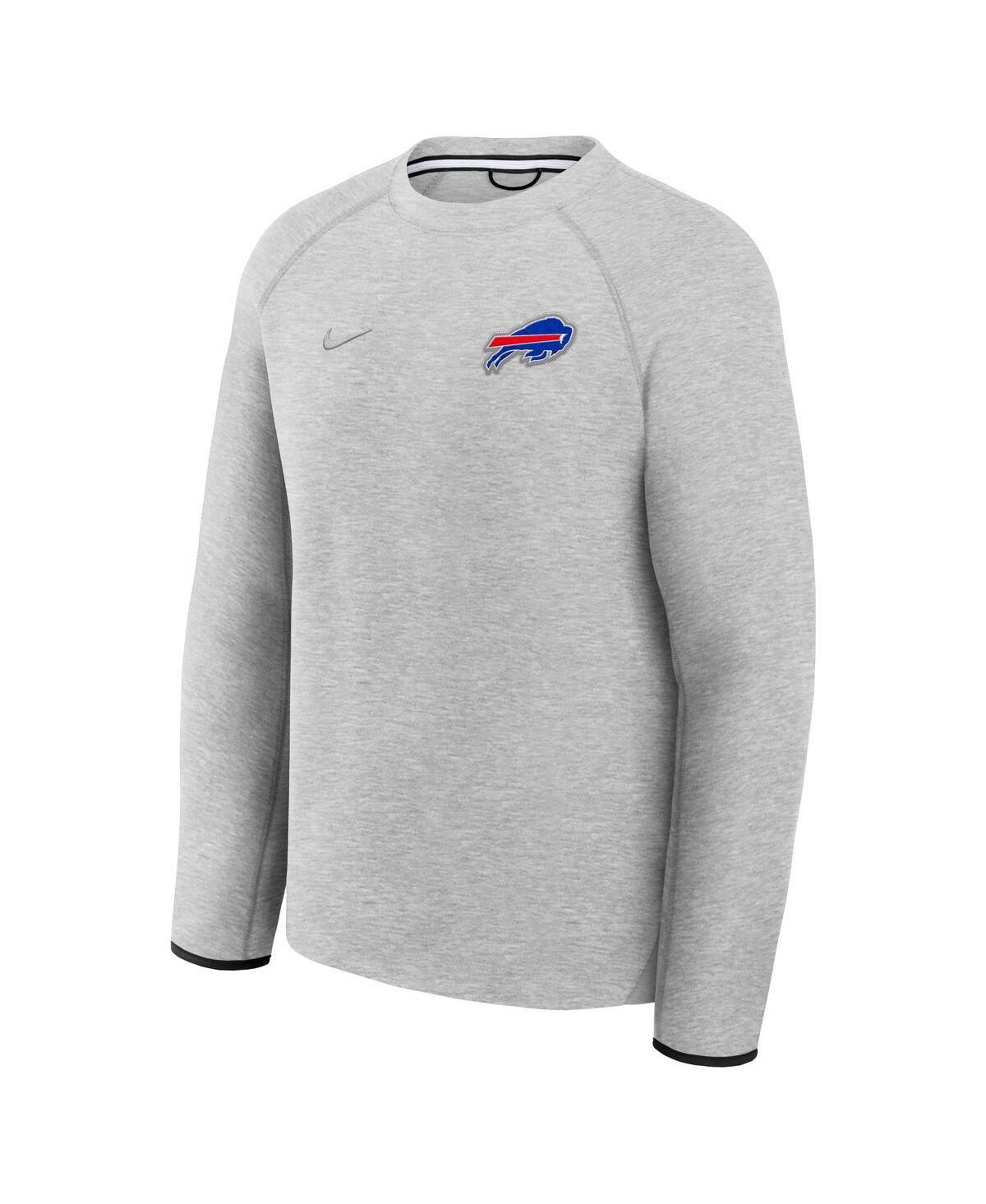 Nike Men's Heather Gray Buffalo Bills Tech Fleece Raglan Sweatshirt In Gray