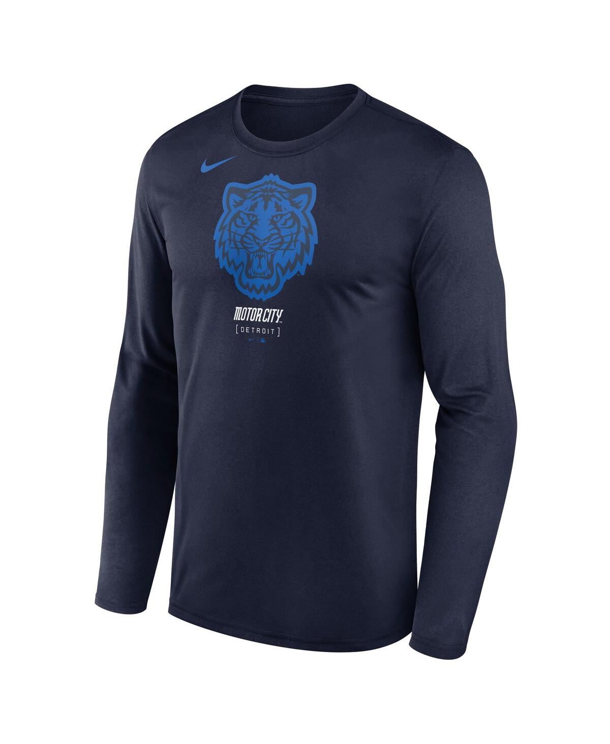 Nike Men's Navy Detroit Tigers City Connect Legend Dri-fit Long Sleeve T-shirt In Blue