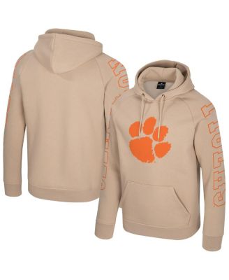 Colosseum - Men's Tan Clemson Tigers Big Break Raglan Hoodie