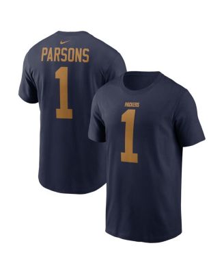 Nike - Men's Micah Parsons Navy Green Bay Packers The 1923 Classic Name Number T-Shirt