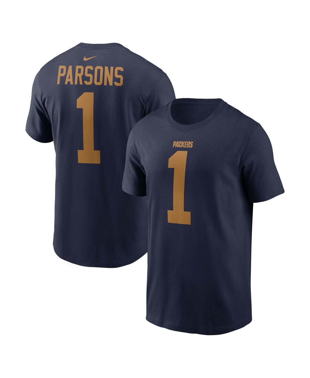 Nike Men's Micah Parsons Navy Green Bay Packers The 1923 Classic Name Number T-Shirt