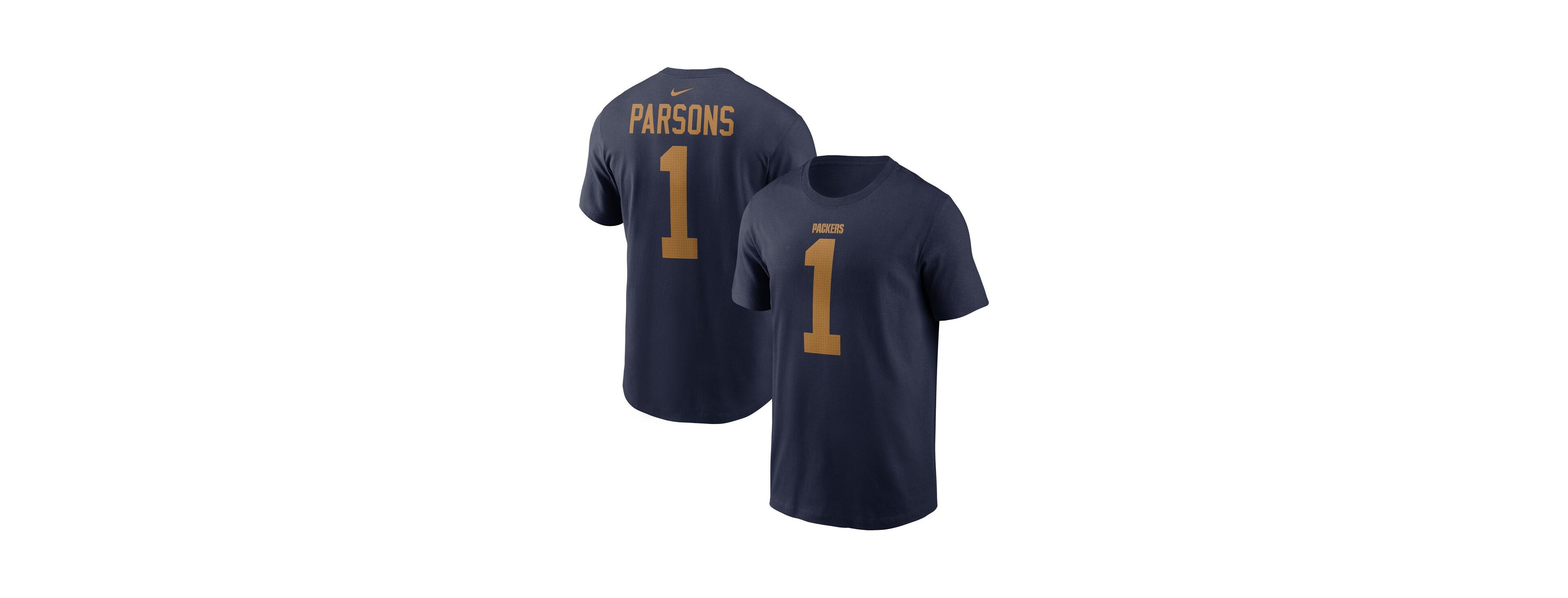 Nike Men's Micah Parsons Navy Green Bay Packers The 1923 Classic Name Number T-Shirt