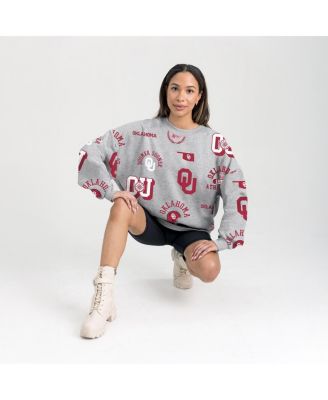 Women's Gray Oklahoma Sooners Always on Repeat Fleece Sweatshirt