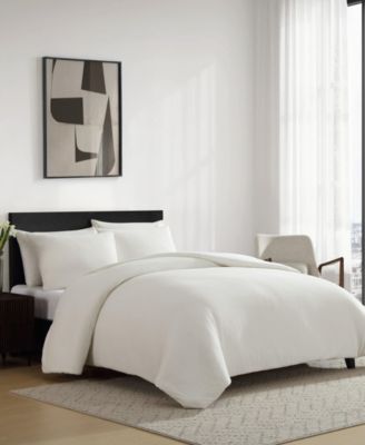 Threaded Basketweave Cotton 3-Pc. Comforter Set, King