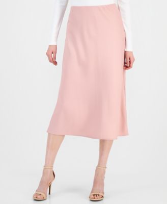 Women&#39;s Satin Pull-On Midi Skirt
