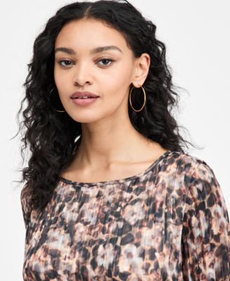 Women's Long-Sleeve Ilenia Pleated Dress