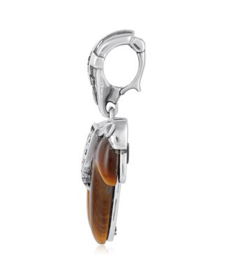 Sterling Silver Tiger's Eye Horse Pendant Enhancer