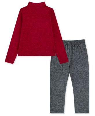Boys' 4-7 Quarter-Zip Sunset Fleece T-Shirt and Pants, 2-Piece Set