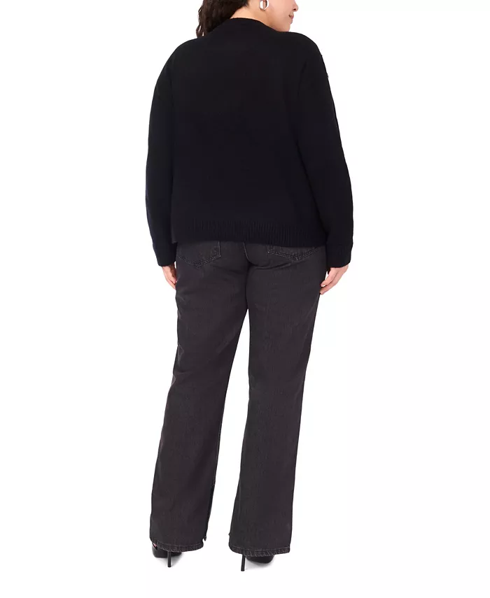 Plus Size Crewneck Paillette Sequin Long-Sleeve Sweater - thumbnail 8