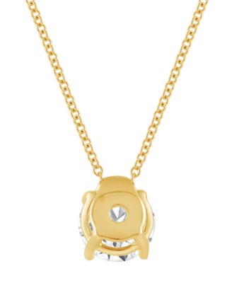 Badgley Mischka Certified Lab Grown Diamond Solitaire Pendant Necklace (1 ct. t.w.) in 14k White or Yellow Gold)