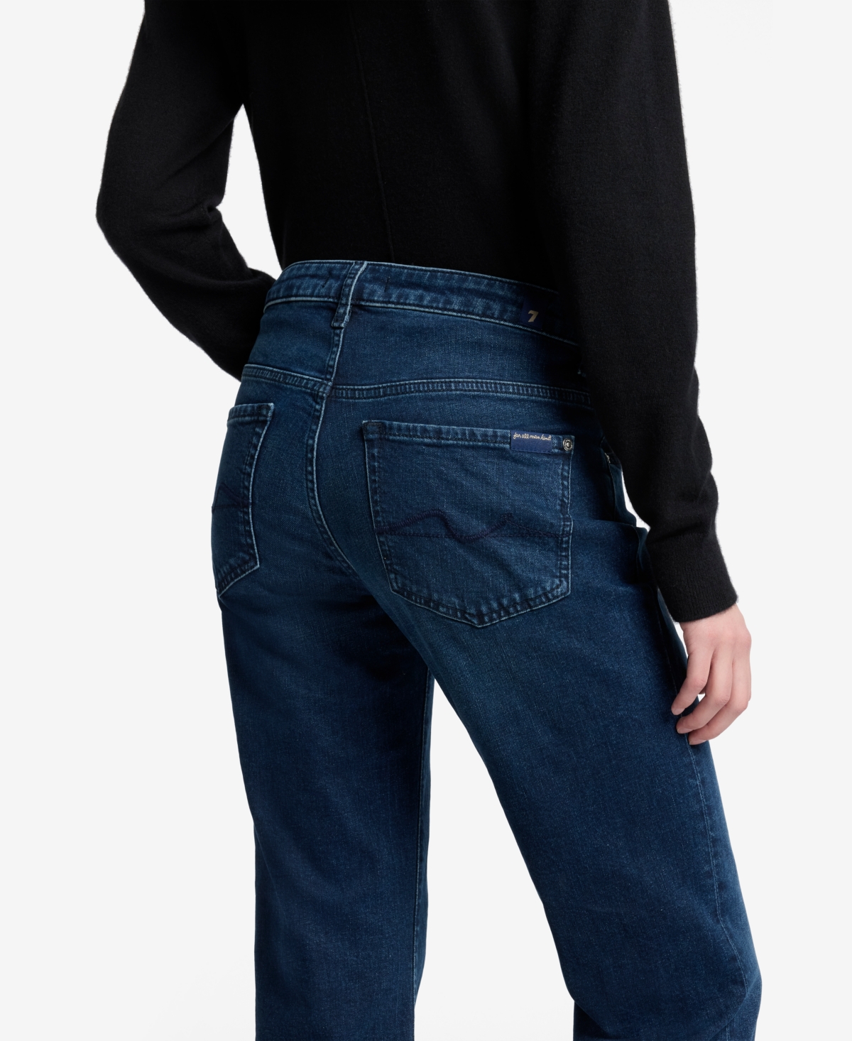 7 For All Mankind Calie Ankle Straight Leg Jeans In Blue