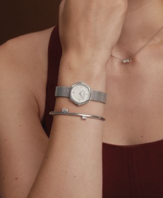 Women's Charing Silver Tone Stainless Steel Bracelet Watch, 28.5mm