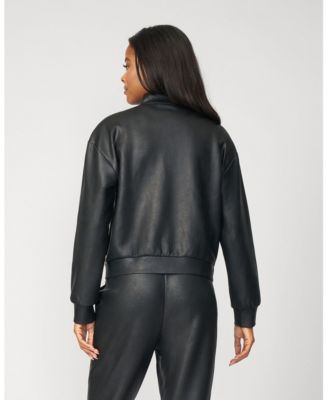 Women's Coated Cropped Bomber Jacket