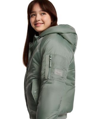 Girls' 7-16 Hooded Long-Sleeve Bomber Jacket