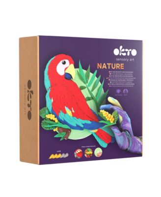 OKTO Air-Dry Clay 3D Painting Kit – 3D Picture Macaw (11.4 x 11.4 in)