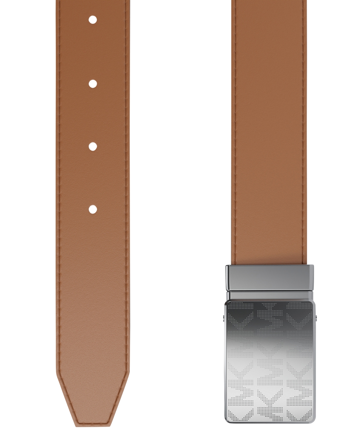 Michael Kors Men's Reversible Plaque Dress Belt In Brown