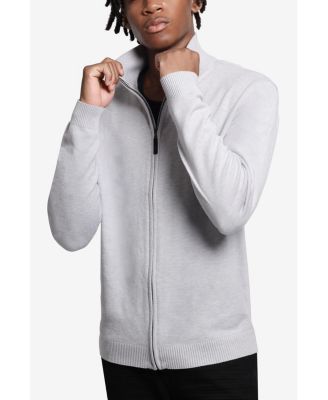 Men's Full Zip Mock Neck Sweater
